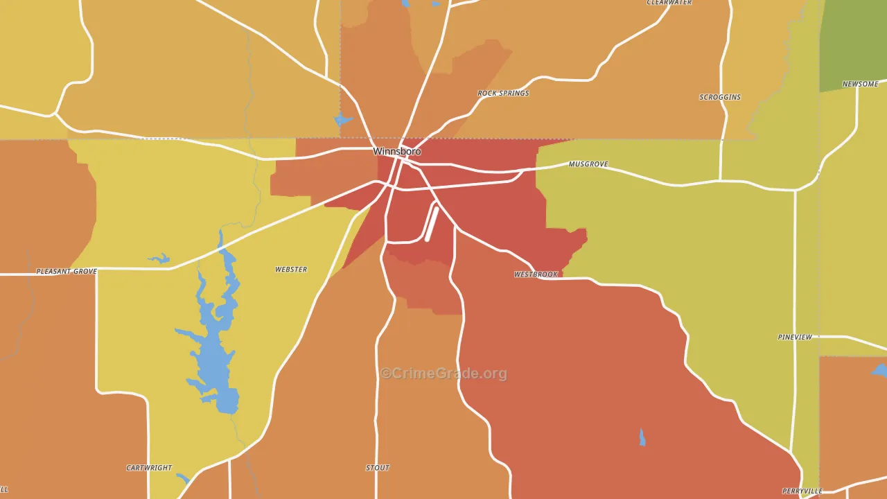 75494, TX Map of Drug-Related Crime Rates