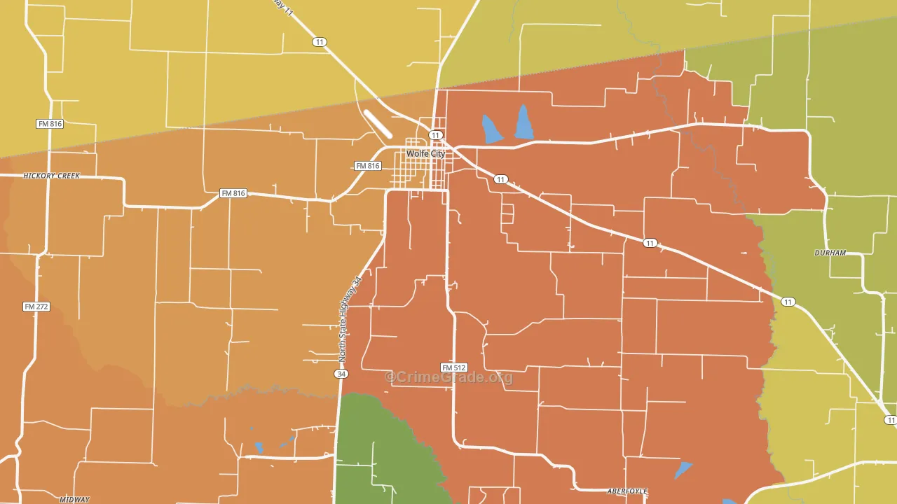 75496, TX Map of Drug-Related Crime Rates