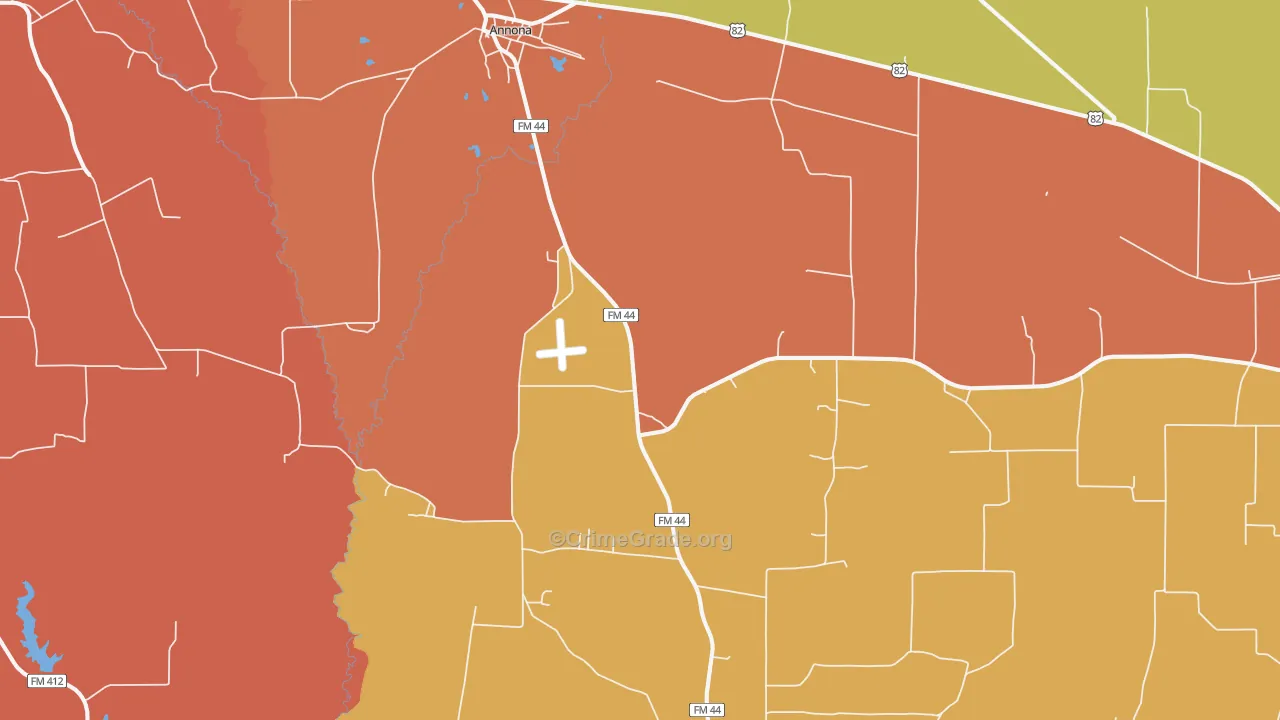 75550, TX Map of Drug-Related Crime Rates