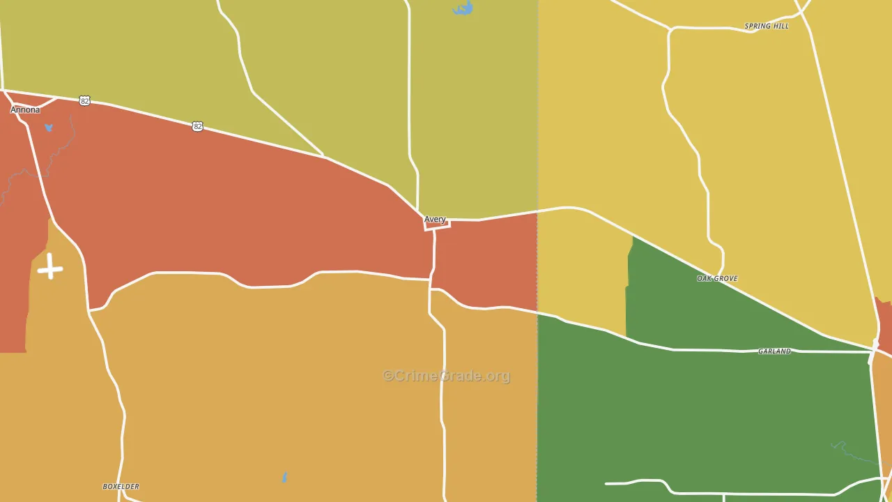 75554, TX Map of Drug-Related Crime Rates
