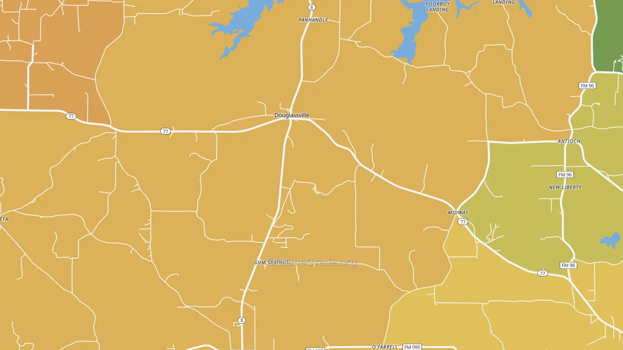 75560, TX Map of Drug-Related Crime Rates