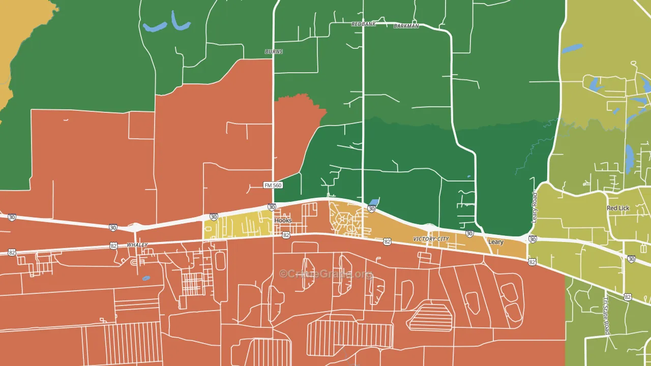 75561, TX Map of Drug-Related Crime Rates