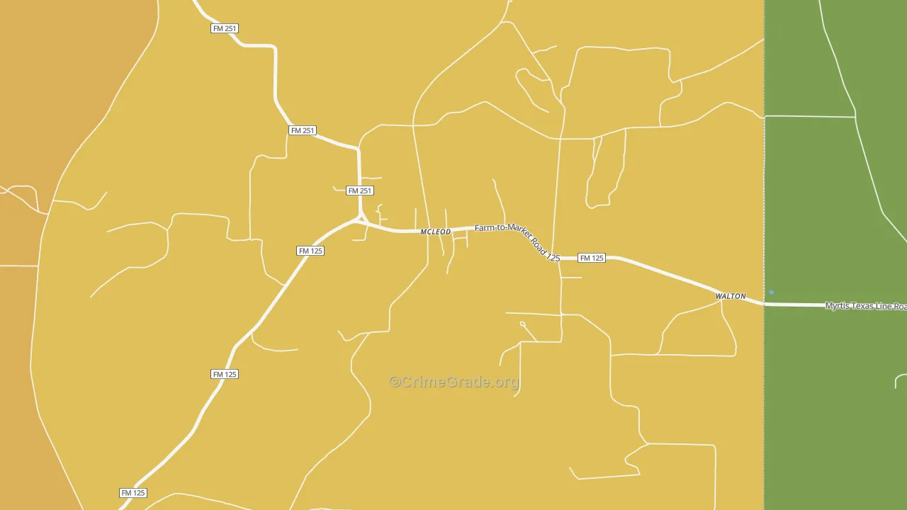 75565, TX Map of Drug-Related Crime Rates