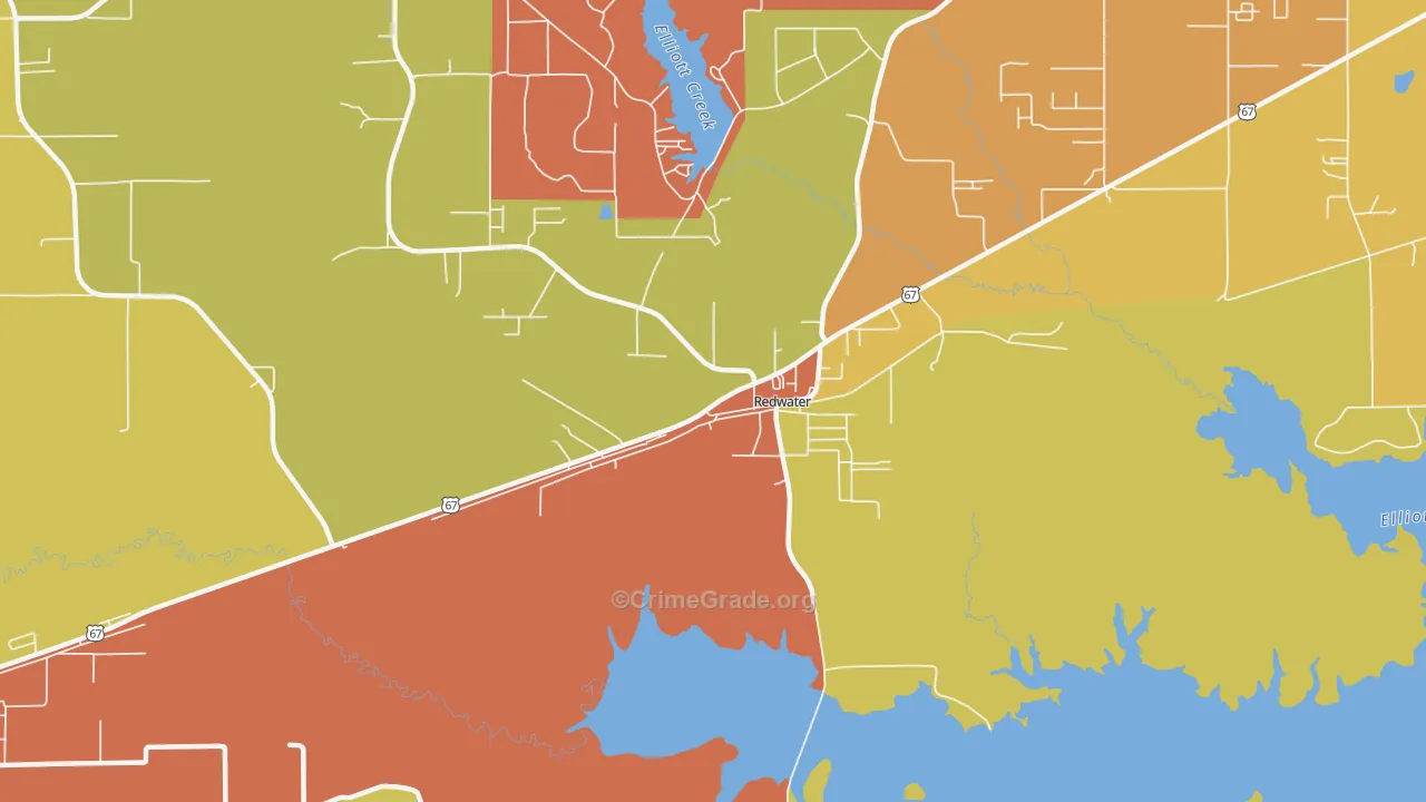 75573, TX Map of Drug-Related Crime Rates