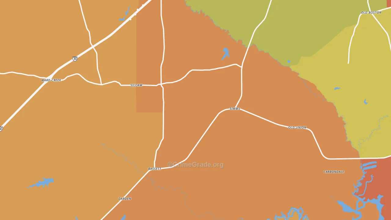 75574, TX Map of Drug-Related Crime Rates