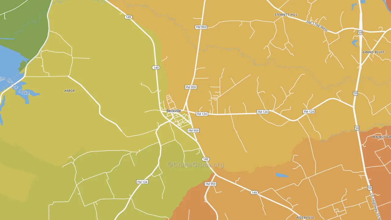 75631, TX Map of Drug-Related Crime Rates