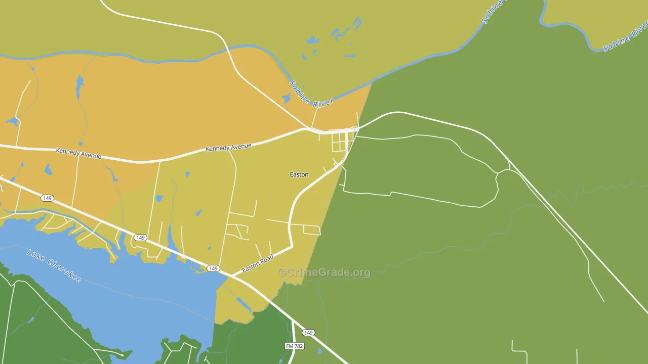 75641, TX Map of Drug-Related Crime Rates