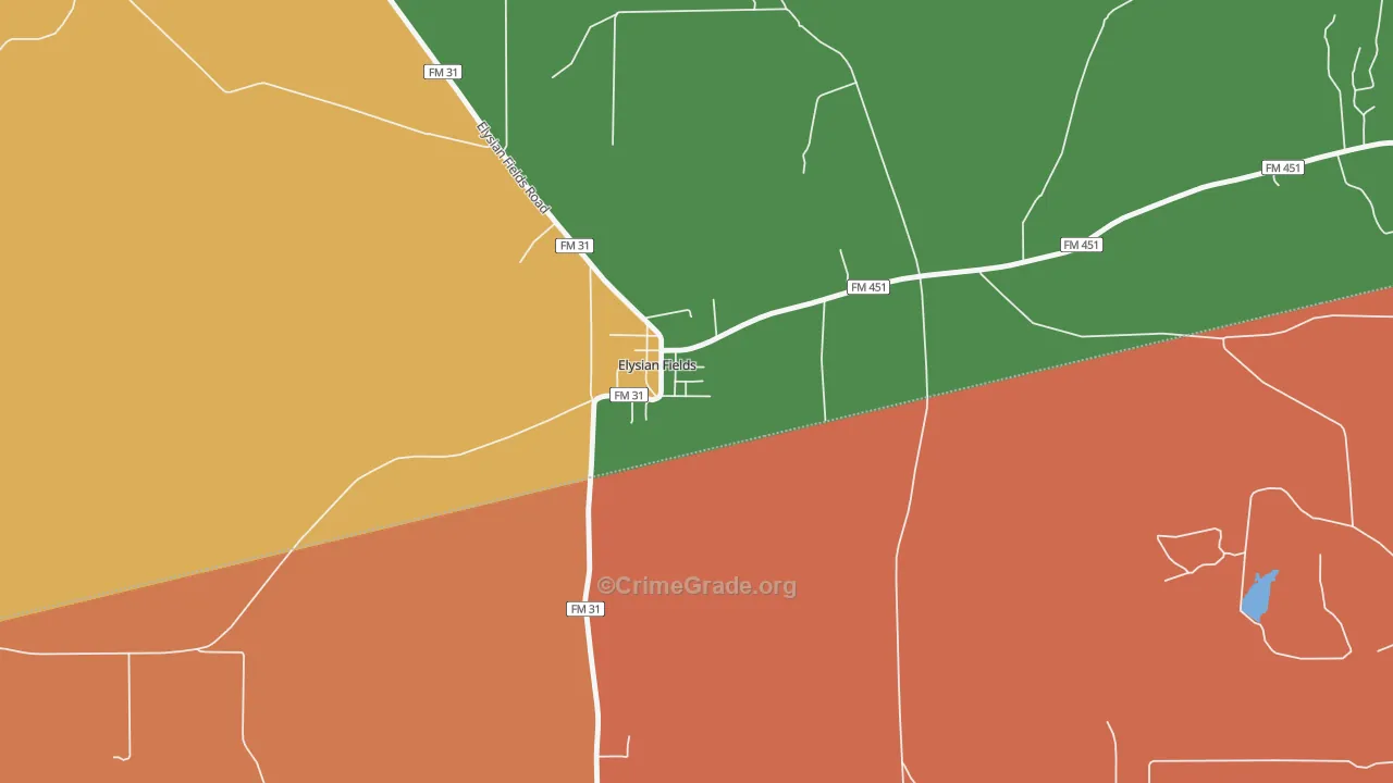 75642, TX Map of Drug-Related Crime Rates