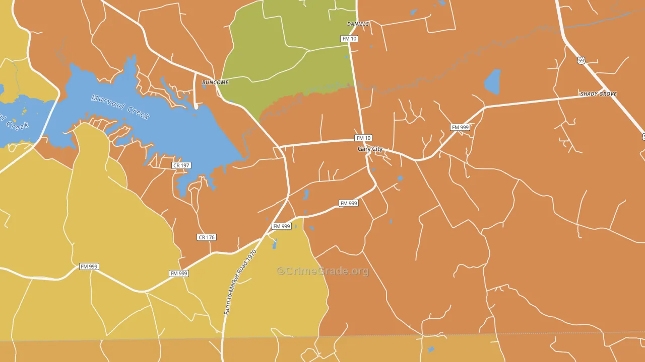 75643, TX Map of Drug-Related Crime Rates