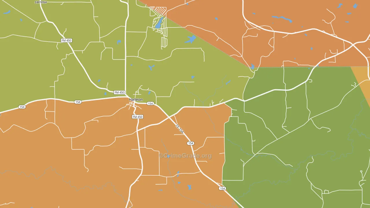 75651, TX Map of Drug-Related Crime Rates