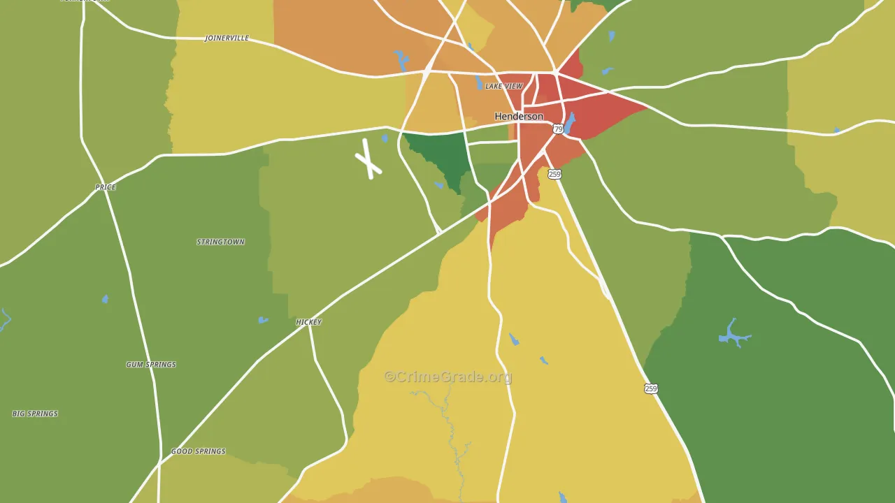 75654, TX Map of Drug-Related Crime Rates