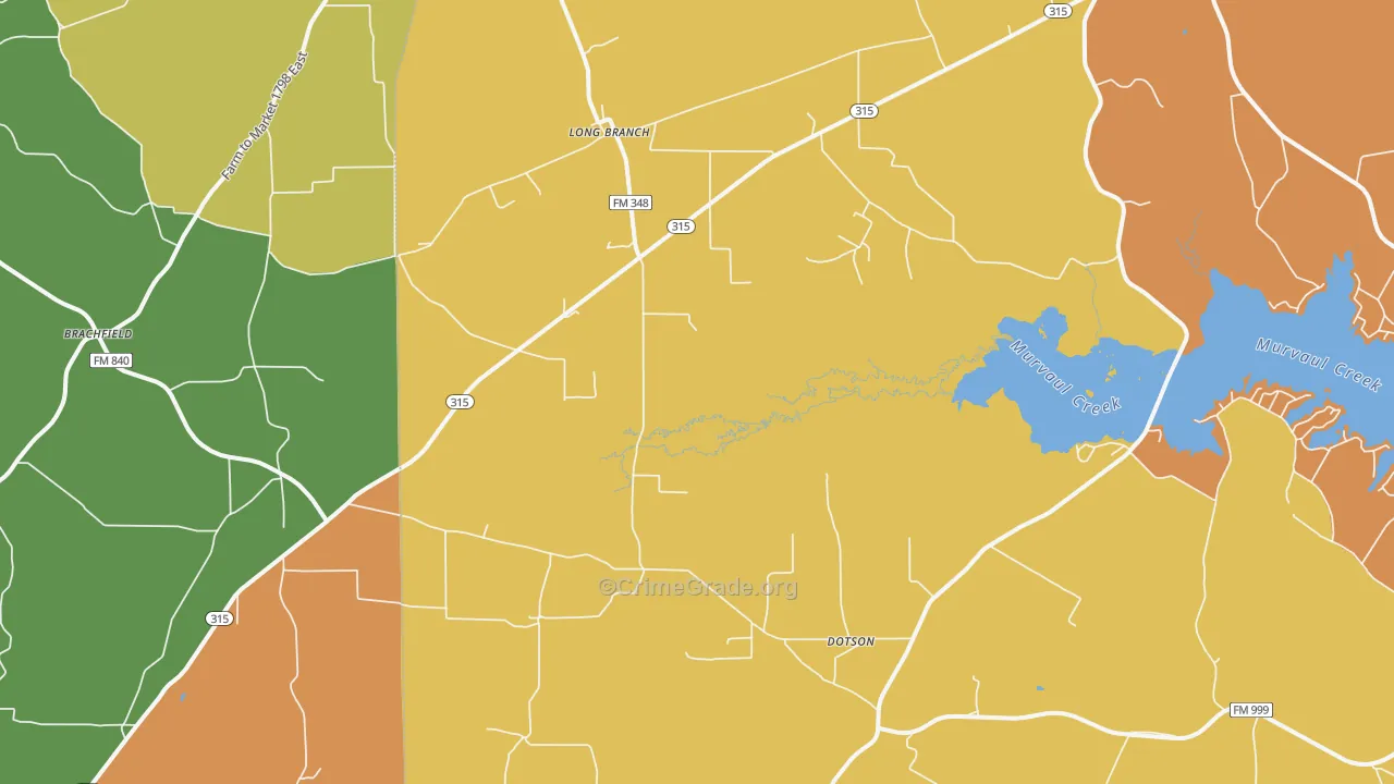 75669, TX Map of Drug-Related Crime Rates