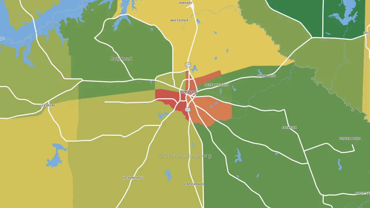 75686, TX Map of Drug-Related Crime Rates