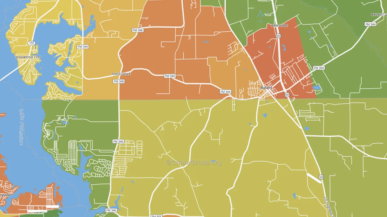 75757, TX Map of Drug-Related Crime Rates