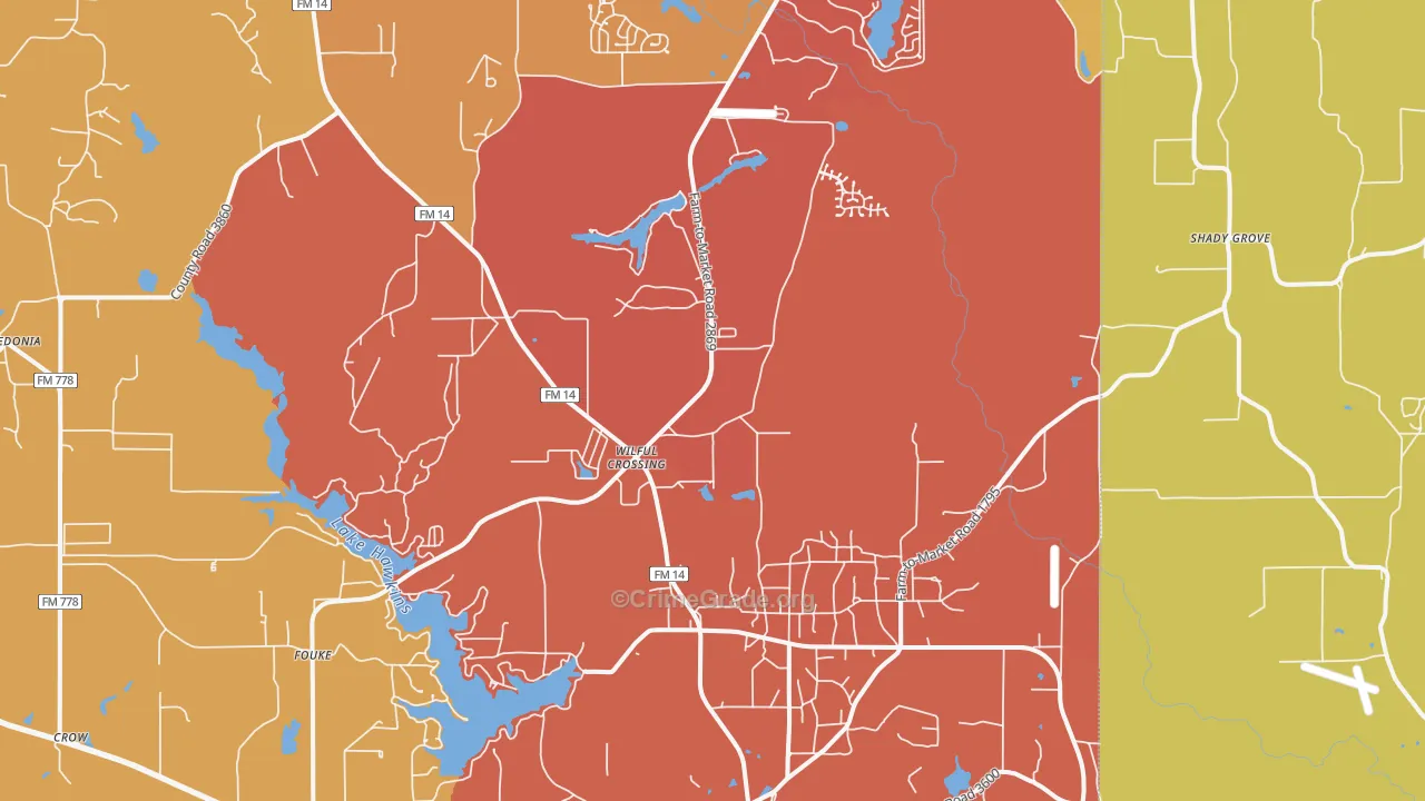 75765, TX Map of Drug-Related Crime Rates