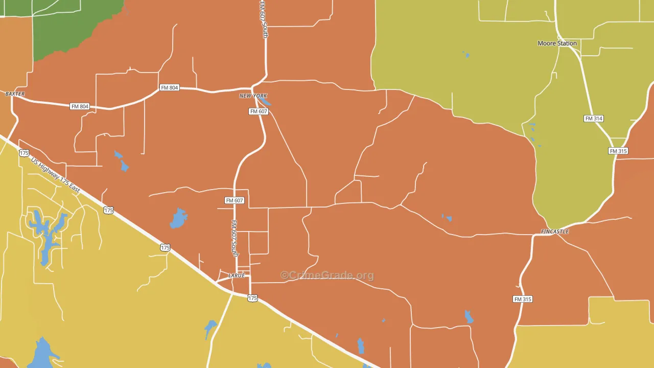 75770, TX Map of Drug-Related Crime Rates