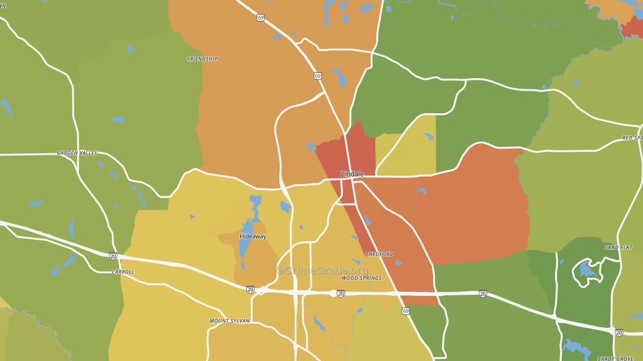 75771, TX Map of Drug-Related Crime Rates