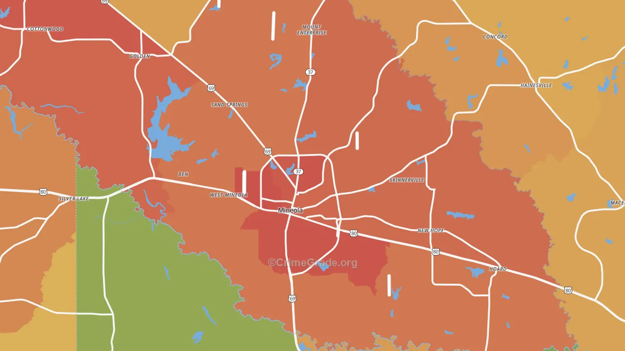 75773, TX Map of Drug-Related Crime Rates