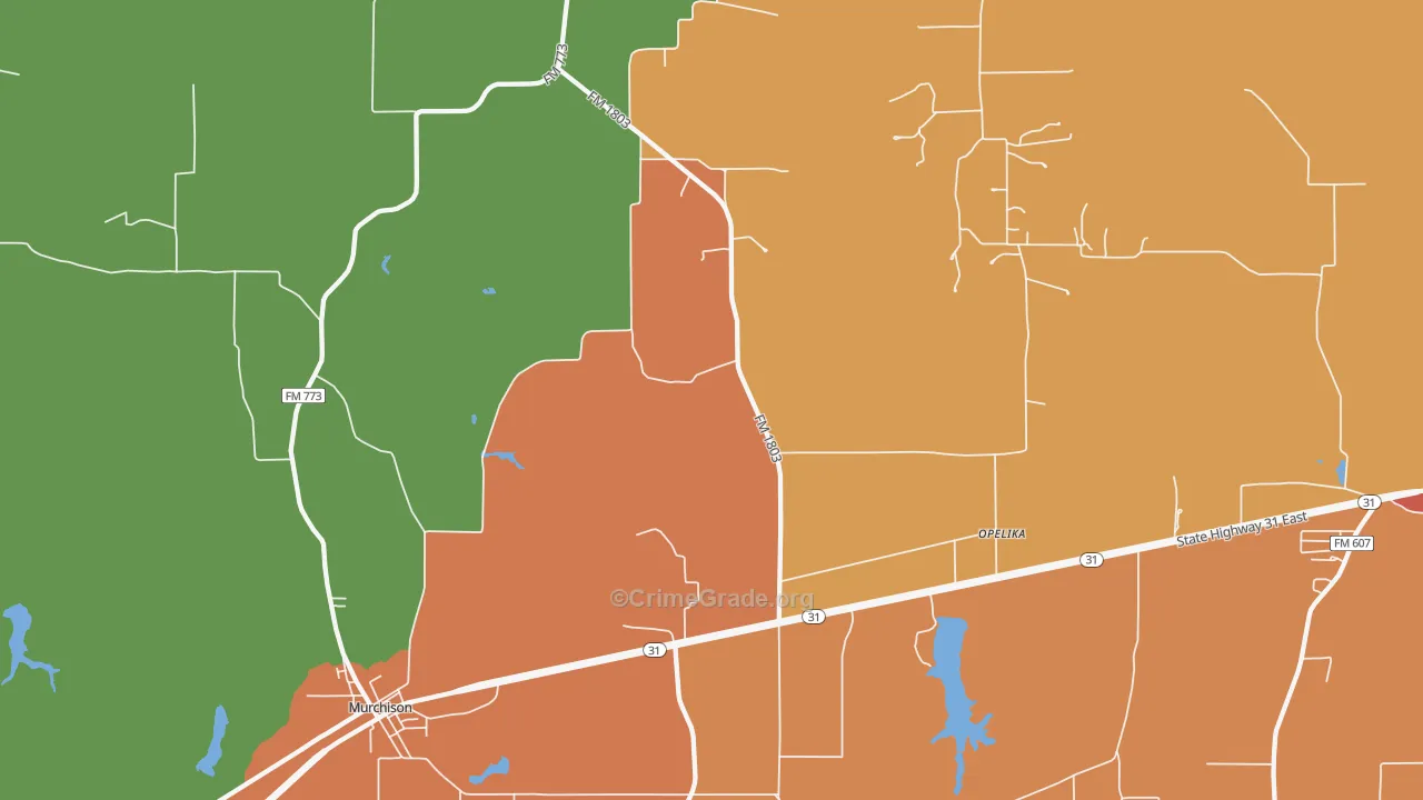 75778, TX Map of Drug-Related Crime Rates