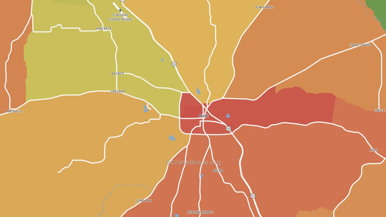 75785, TX Map of Drug-Related Crime Rates