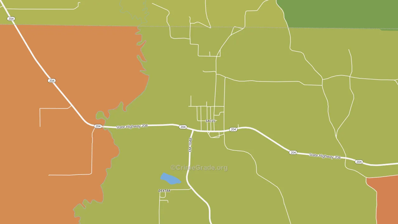 75788, TX Map of Drug-Related Crime Rates