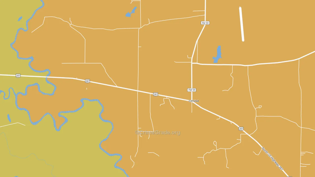 75832, TX Map of Drug-Related Crime Rates
