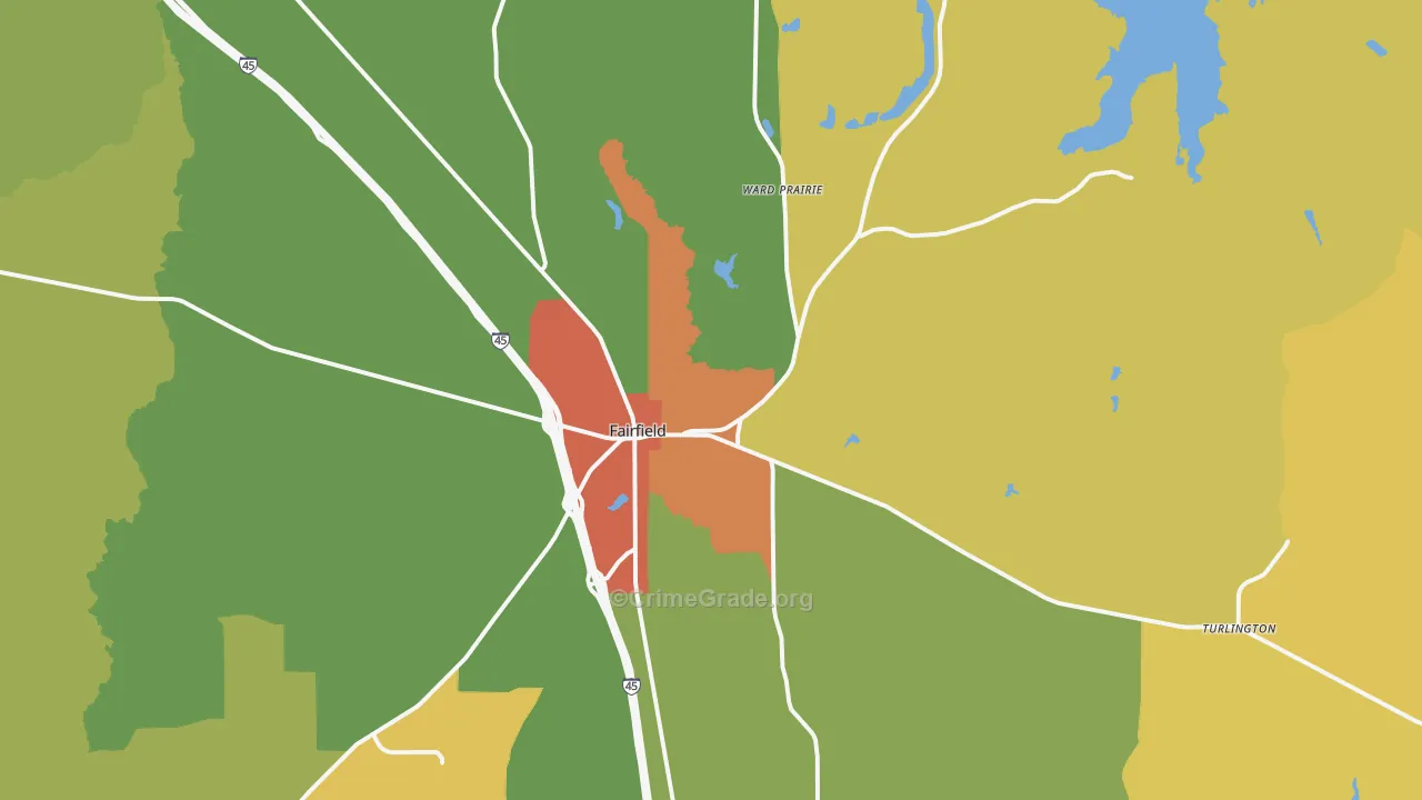 75840, TX Map of Drug-Related Crime Rates