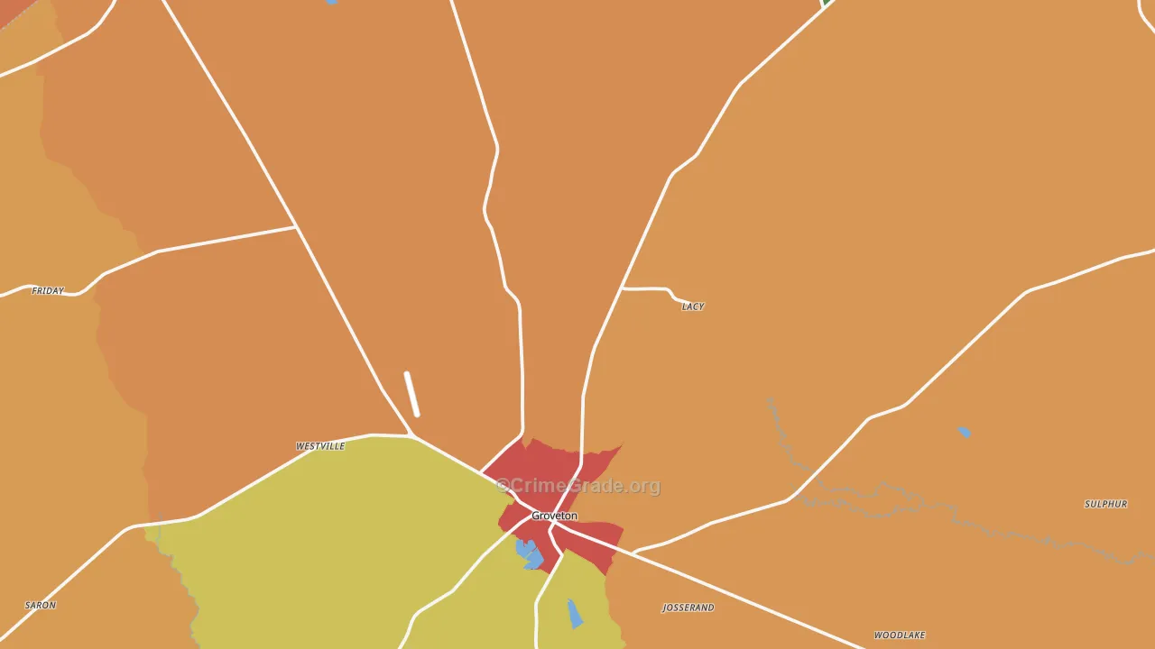 75845, TX Map of Drug-Related Crime Rates