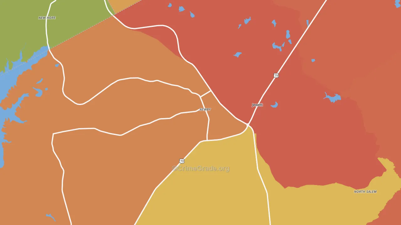 75846, TX Map of Drug-Related Crime Rates