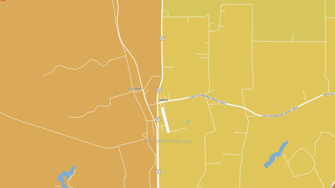 75849, TX Map of Drug-Related Crime Rates
