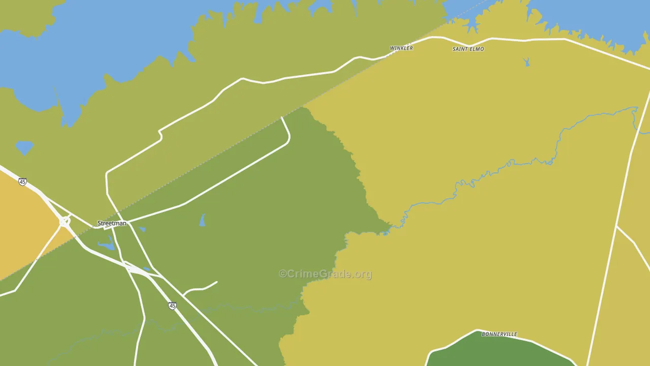 75859, TX Map of Drug-Related Crime Rates
