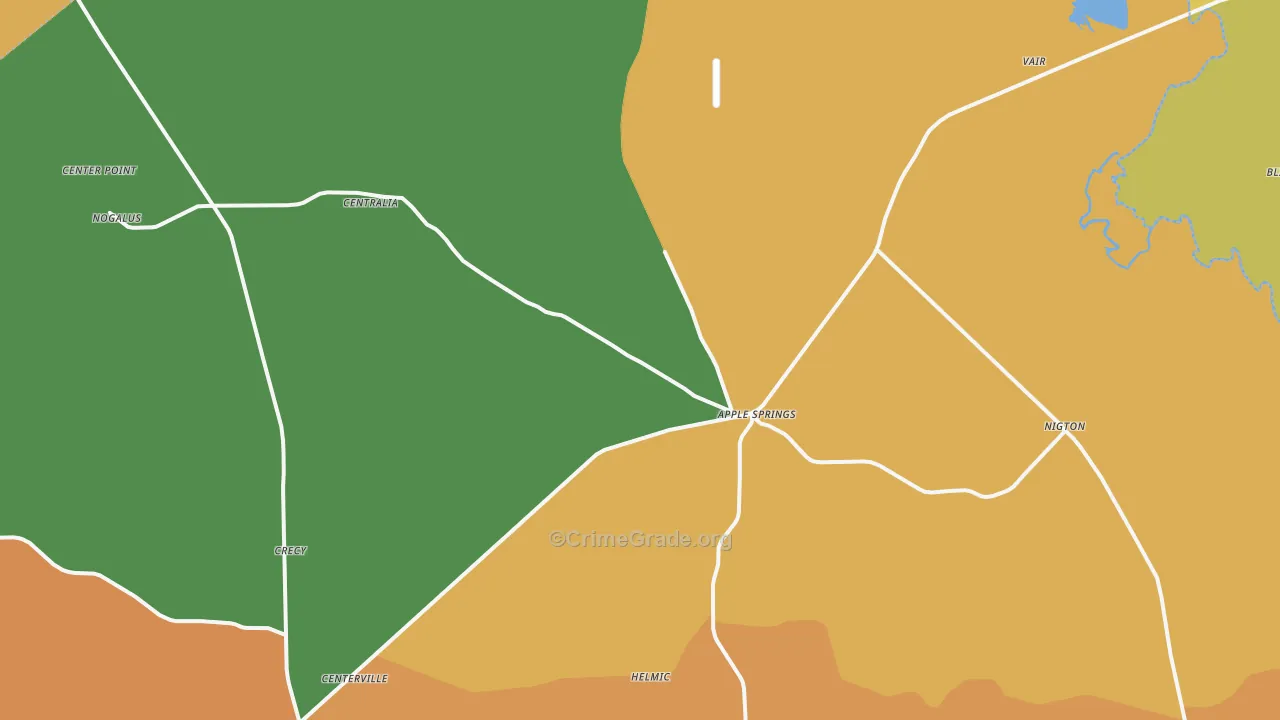 75926, TX Map of Drug-Related Crime Rates