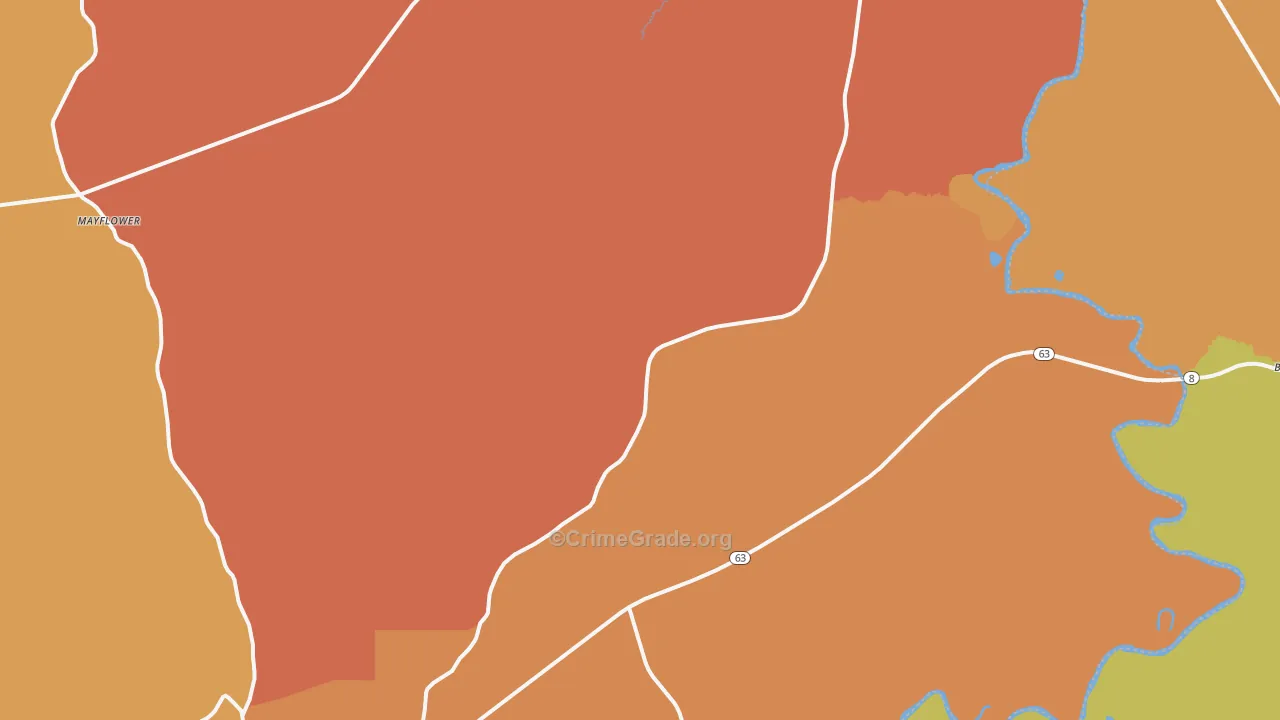75932, TX Map of Drug-Related Crime Rates