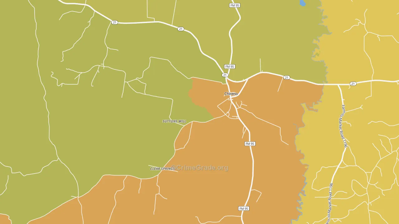 75937, TX Map of Drug-Related Crime Rates