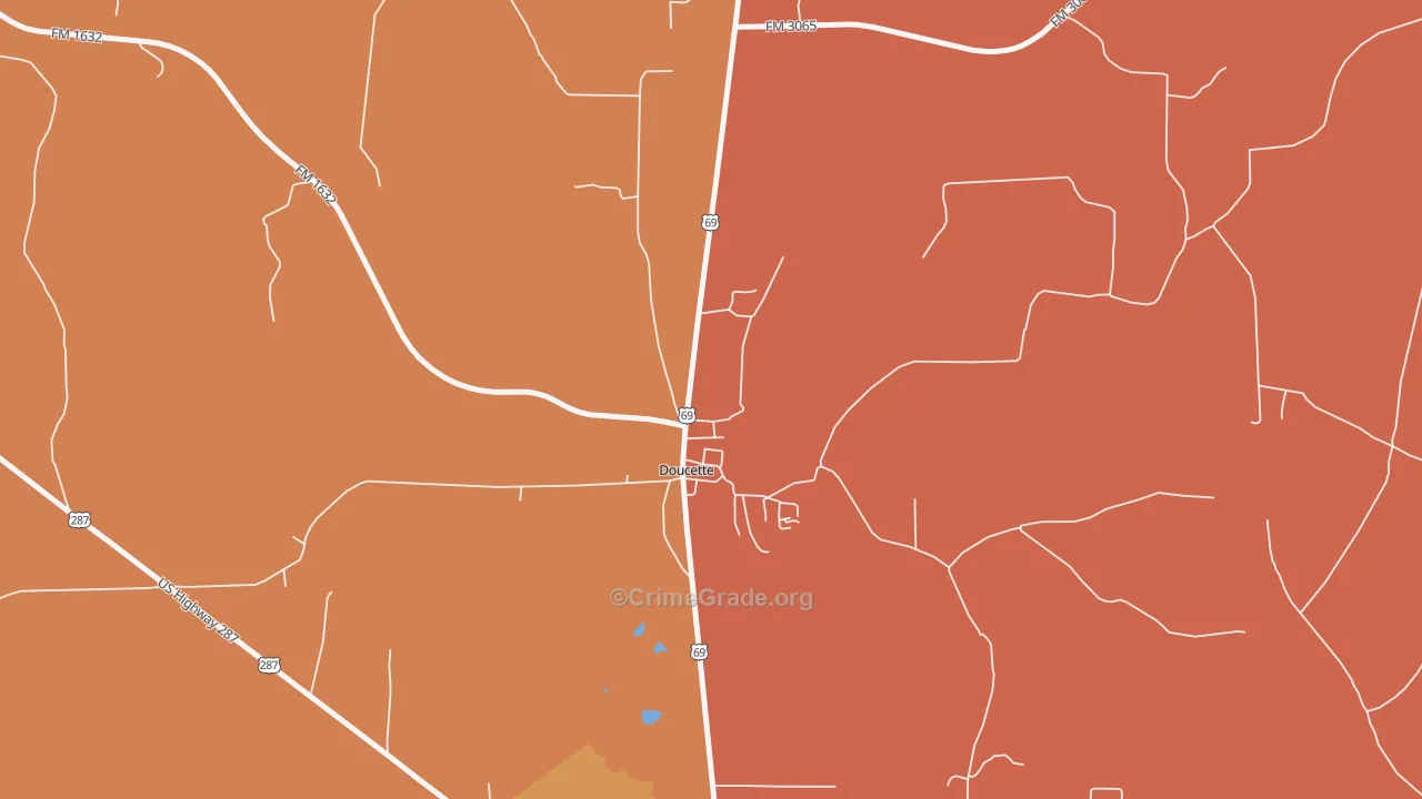 75942, TX Map of Drug-Related Crime Rates