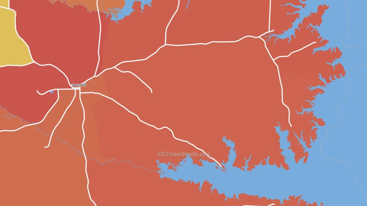 75948, TX Map of Drug-Related Crime Rates