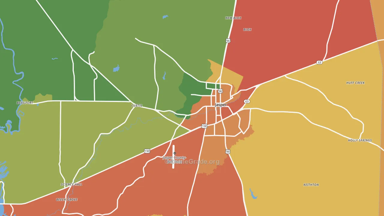 75951, TX Map of Drug-Related Crime Rates