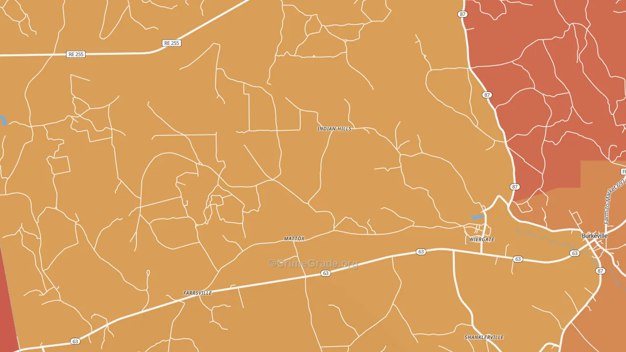 75977, TX Map of Drug-Related Crime Rates