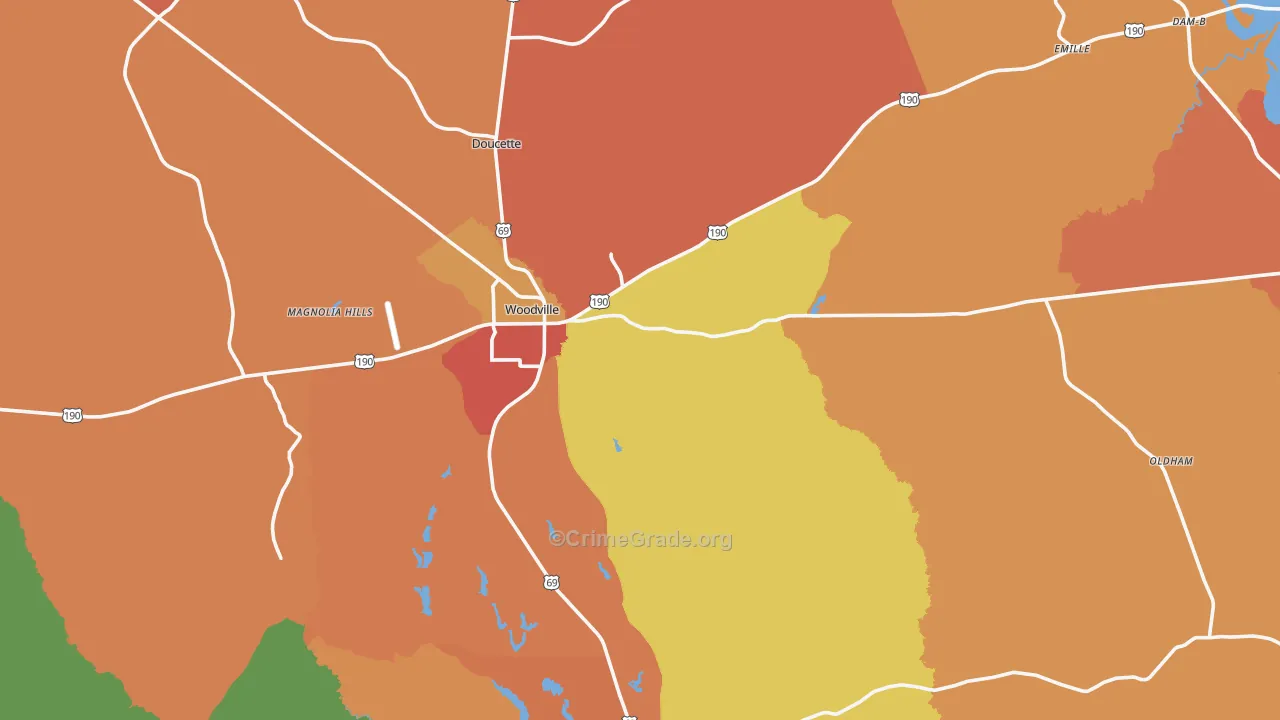 75979, TX Map of Drug-Related Crime Rates
