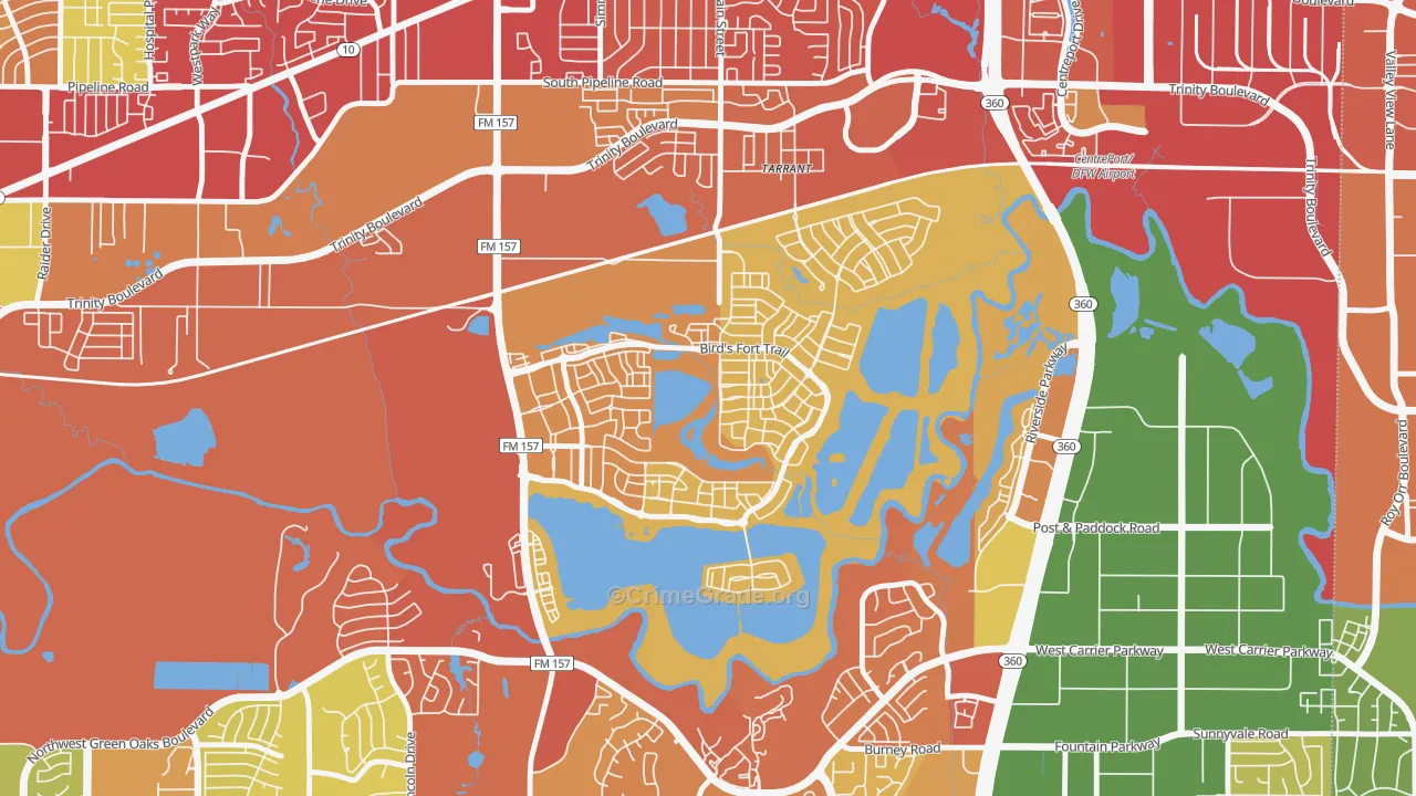 76005, TX Map of Drug-Related Crime Rates