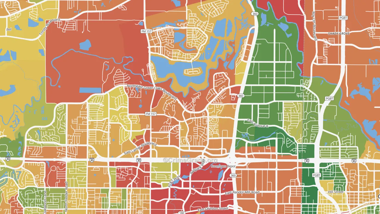 76006, TX Map of Drug-Related Crime Rates