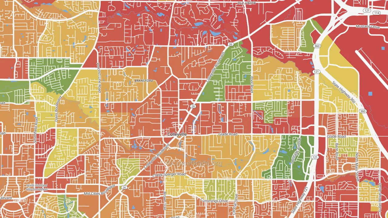 76034, TX Map of Drug-Related Crime Rates