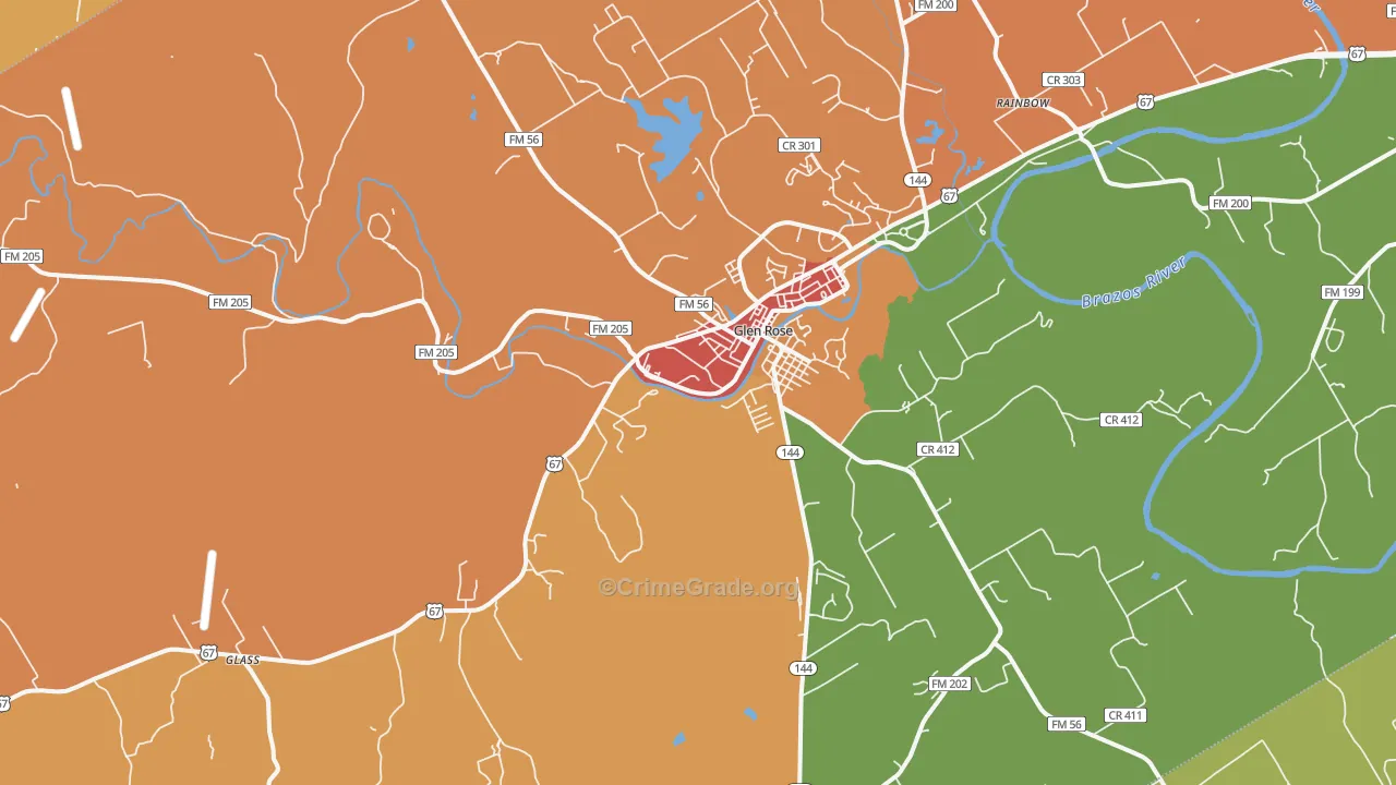 76043, TX Map of Drug-Related Crime Rates