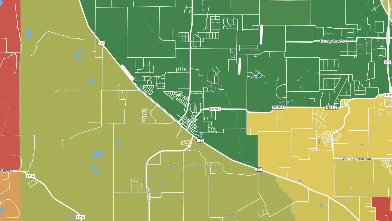 76044, TX Map of Drug-Related Crime Rates