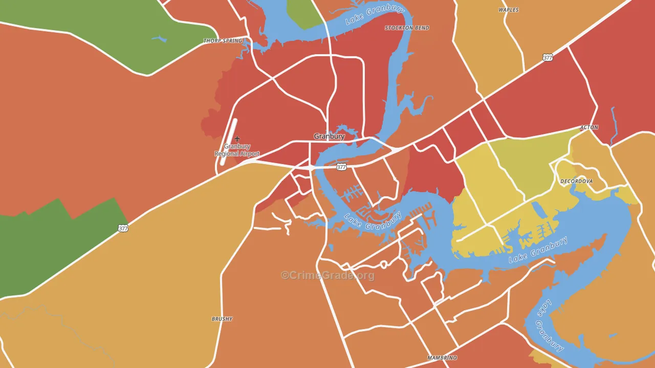 76048, TX Map of Drug-Related Crime Rates