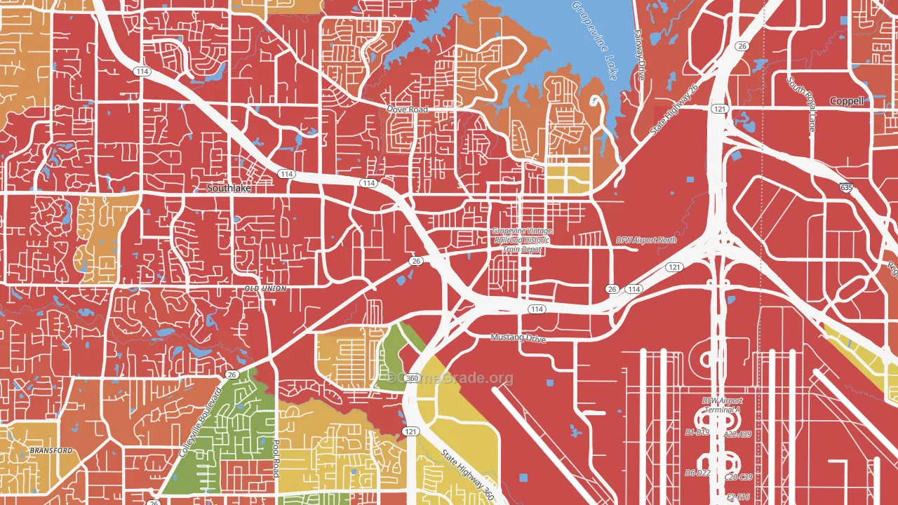 76051, TX Map of Drug-Related Crime Rates