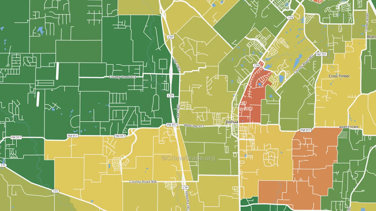 76058, TX Map of Drug-Related Crime Rates