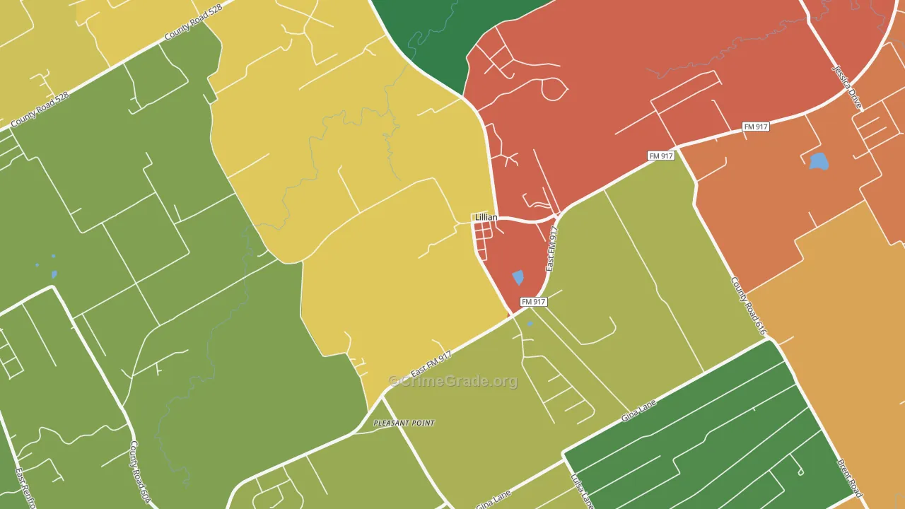 76061, TX Map of Drug-Related Crime Rates
