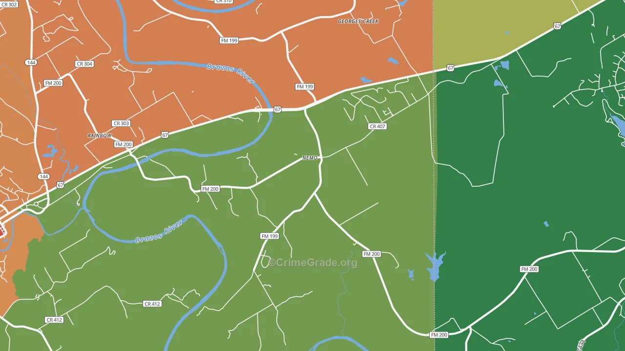 76070, TX Map of Drug-Related Crime Rates