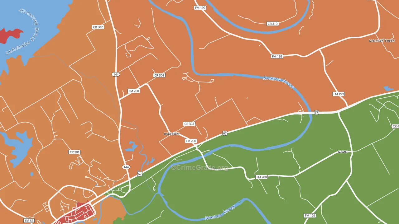 76077, TX Map of Drug-Related Crime Rates